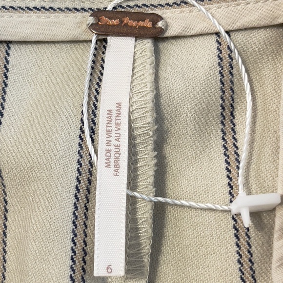 NWOT Free People Tegan striped barrel trouser 6 - Picture 9 of 11